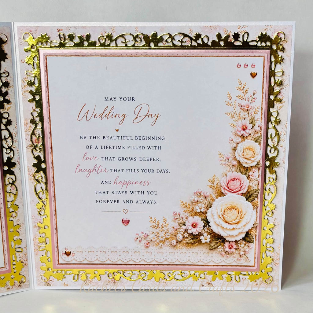 Luxury Personalised Wedding Day Card – Bespoke Couple, Venue & Wedding Details