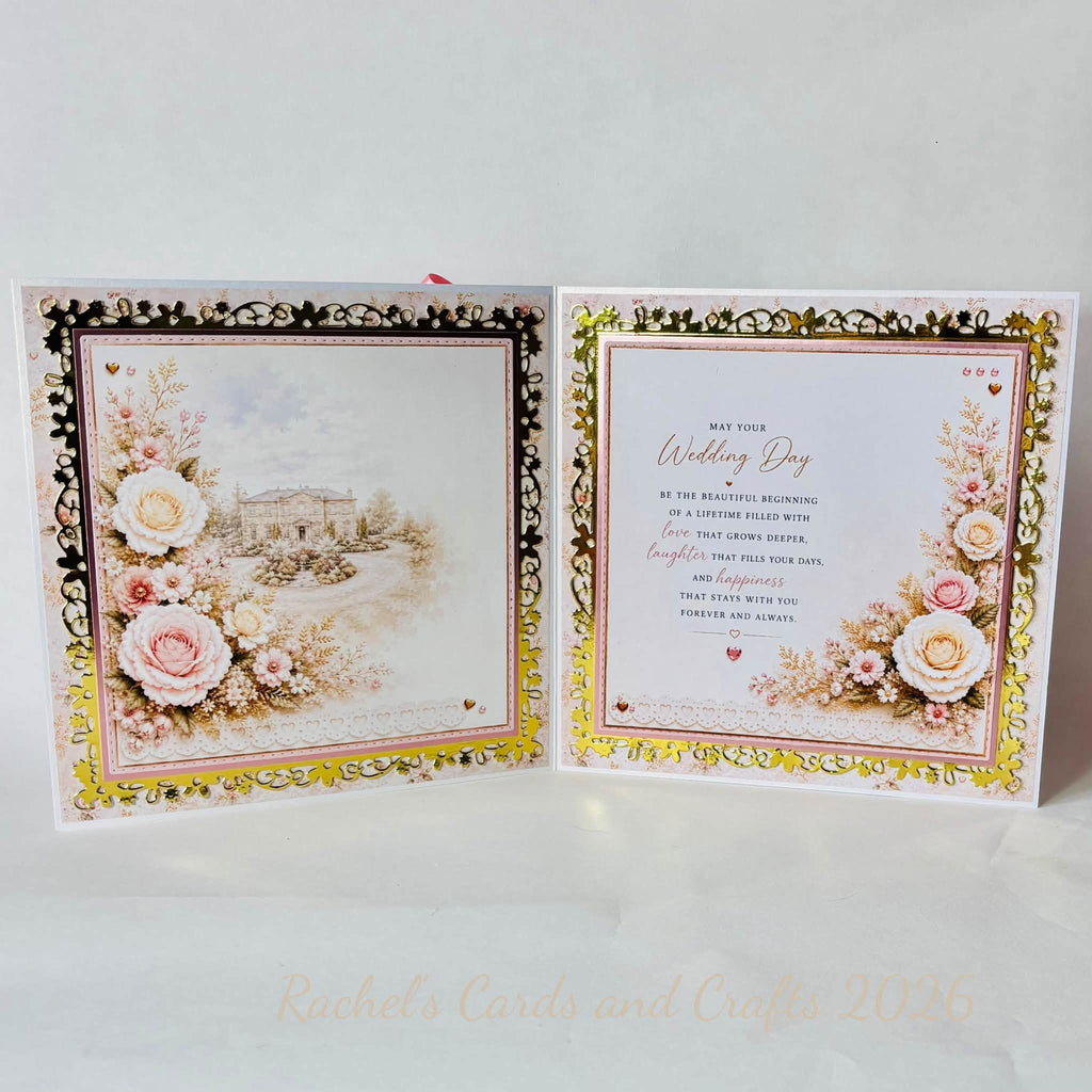 Luxury Personalised Wedding Day Card – Bespoke Couple, Venue & Wedding Details