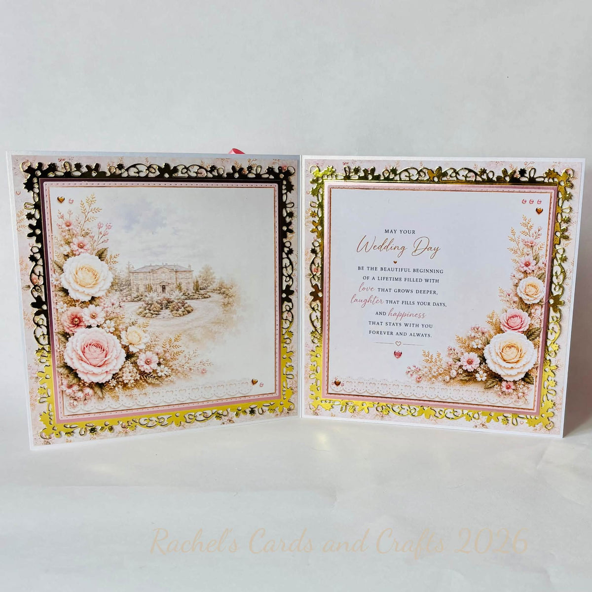 Luxury Personalised Wedding Day Card – Bespoke Couple, Venue & Wedding Details