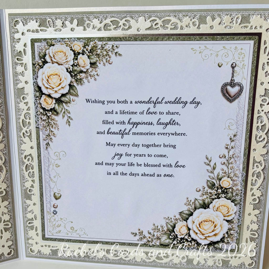 Luxury Personalised Wedding Card – Illustrated Bride & Groom