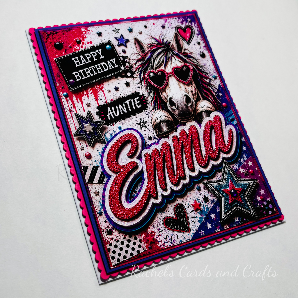 Personalised Quirky Horse Birthday Card