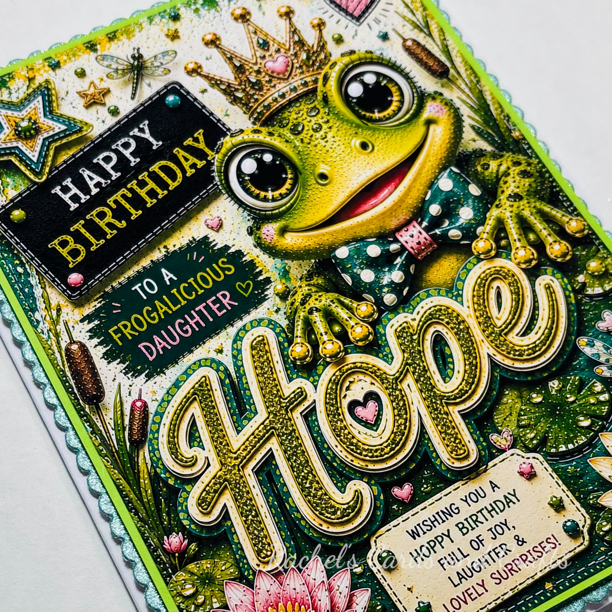 Personalised Quirky Frog Birthday Card