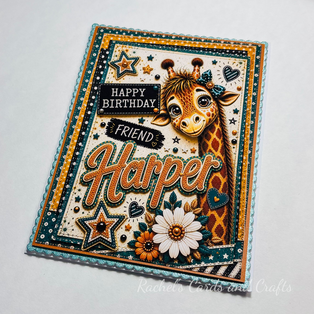 Personalised Quirky Giraffe Birthday Card