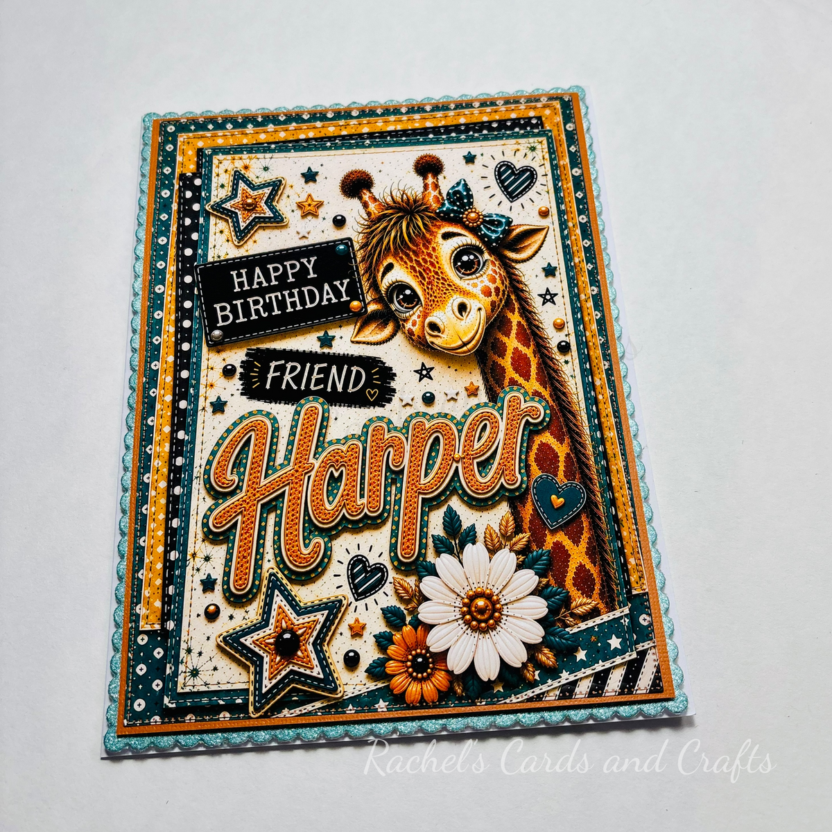 Personalised Quirky Giraffe Birthday Card