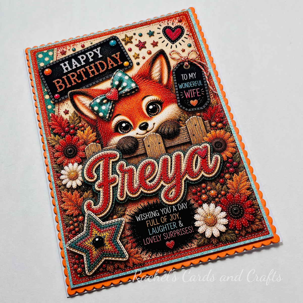 Personalised Quirky Fox Birthday Card
