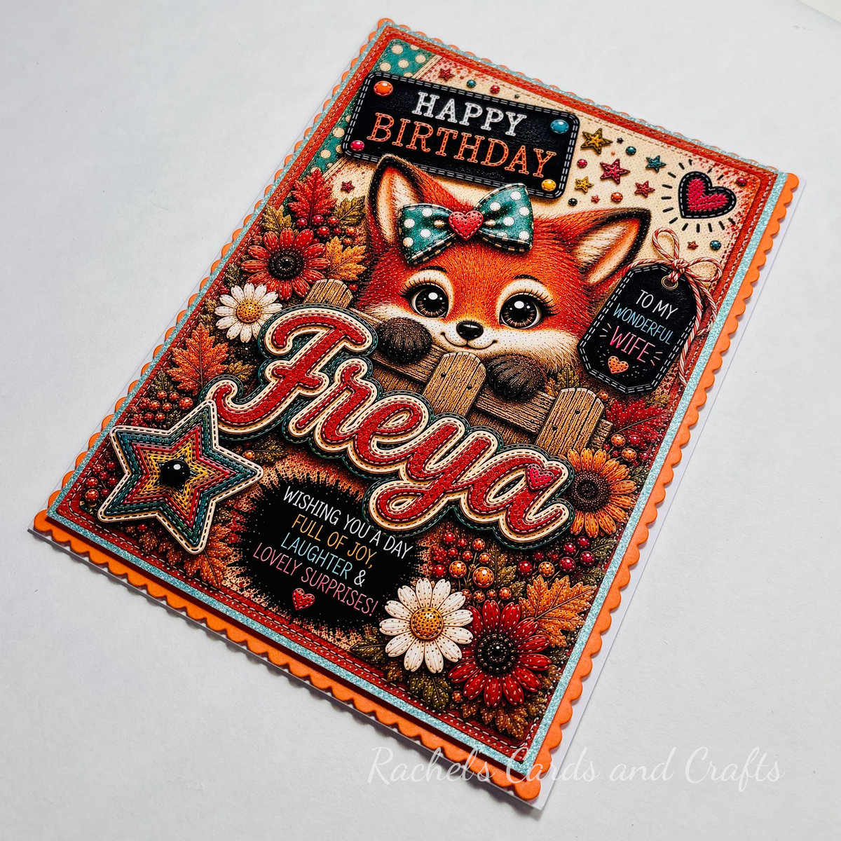 Personalised Quirky Fox Birthday Card
