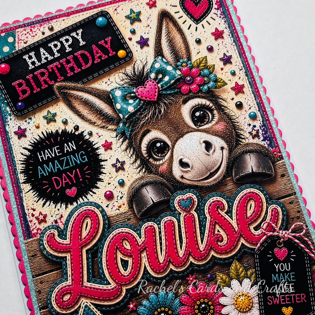 Personalised Quirky Donkey Birthday Card