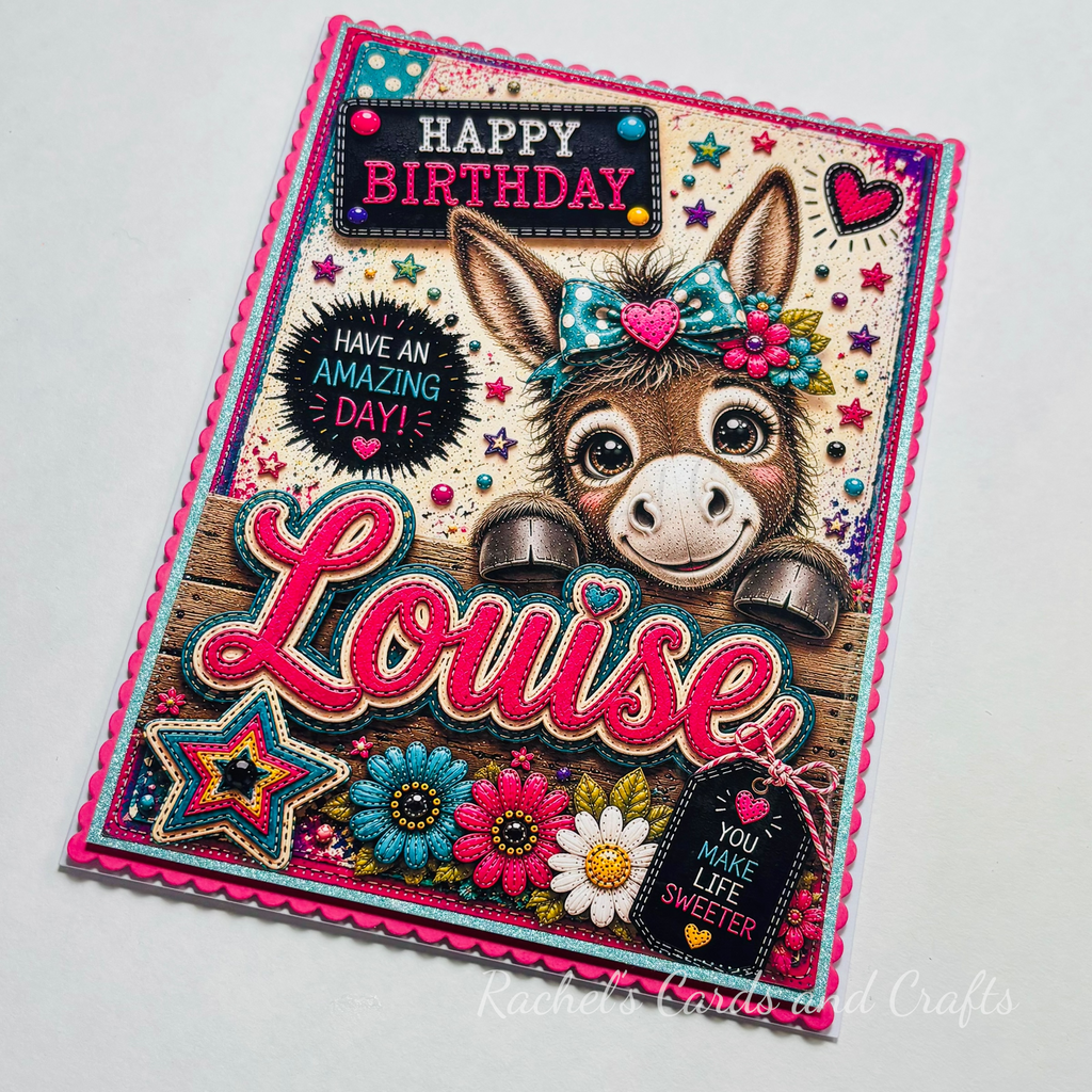 Personalised Quirky Donkey Birthday Card