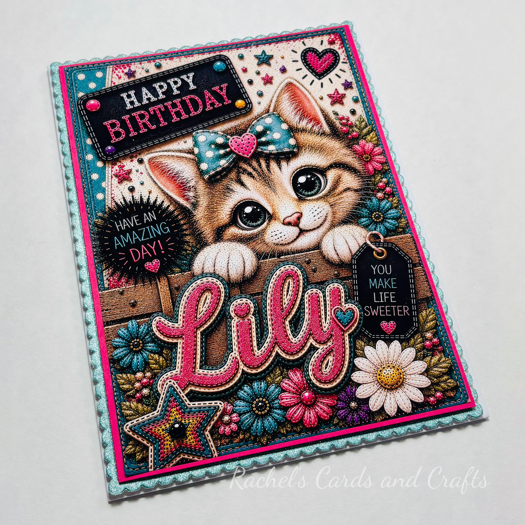 Personalised Quirky Cat Birthday Card