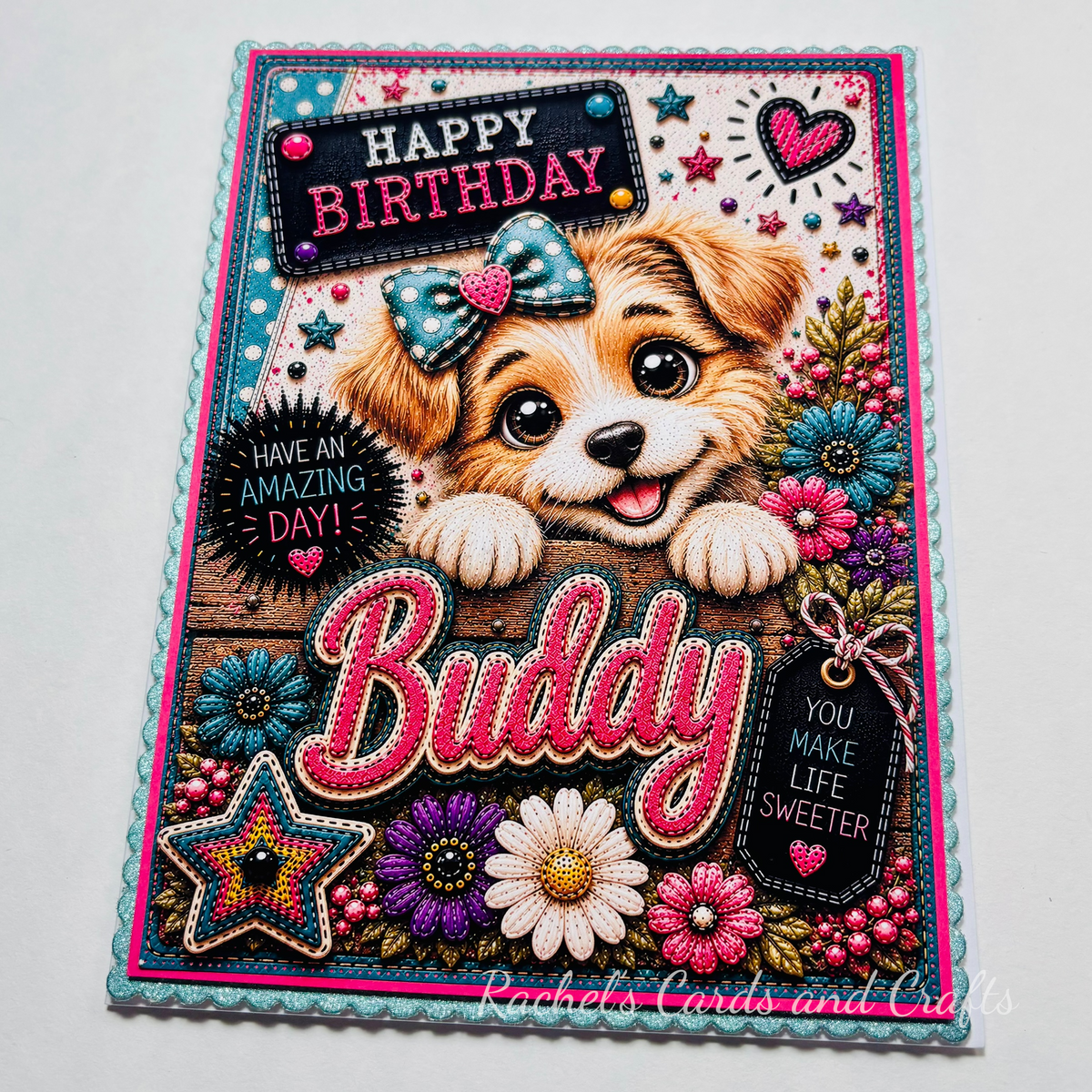 Personalised Quirky Dog Birthday Card