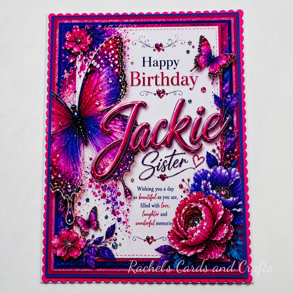 Personalised Butterfly Birthday Card