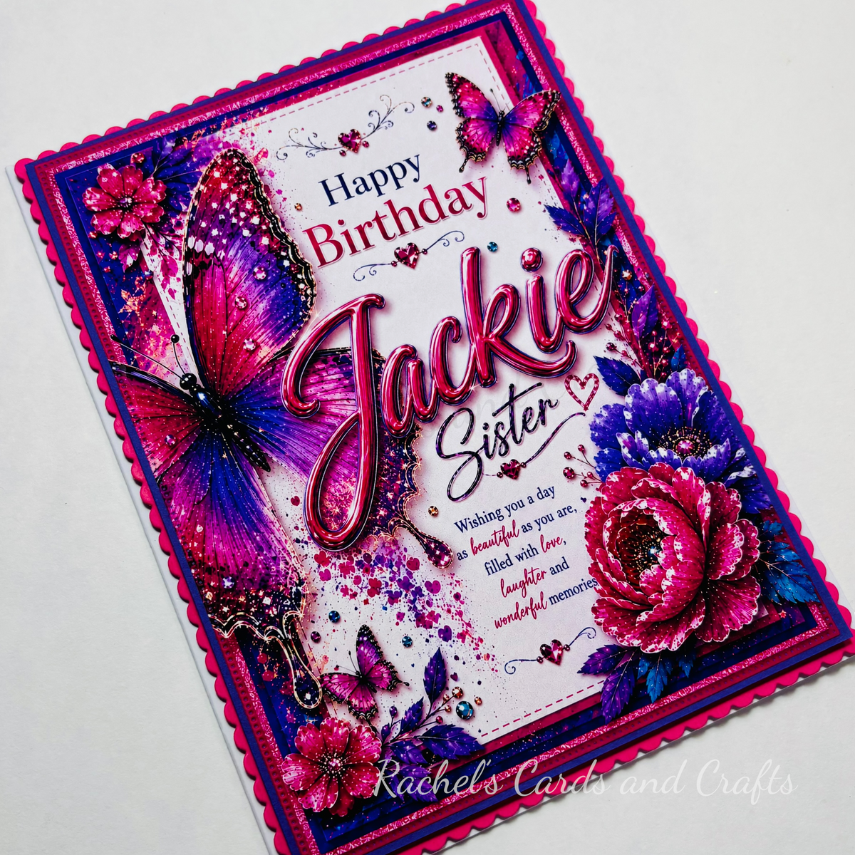 Personalised Butterfly Birthday Card