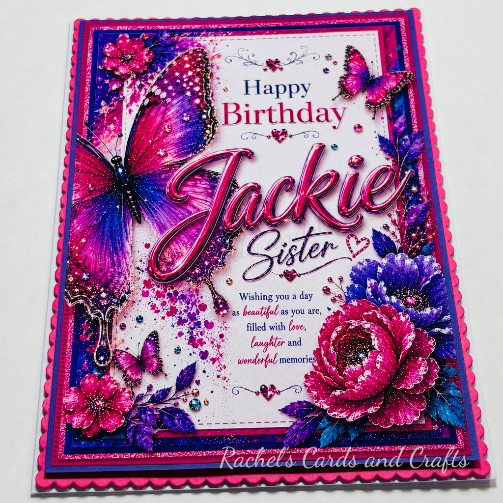 Personalised Butterfly Birthday Card