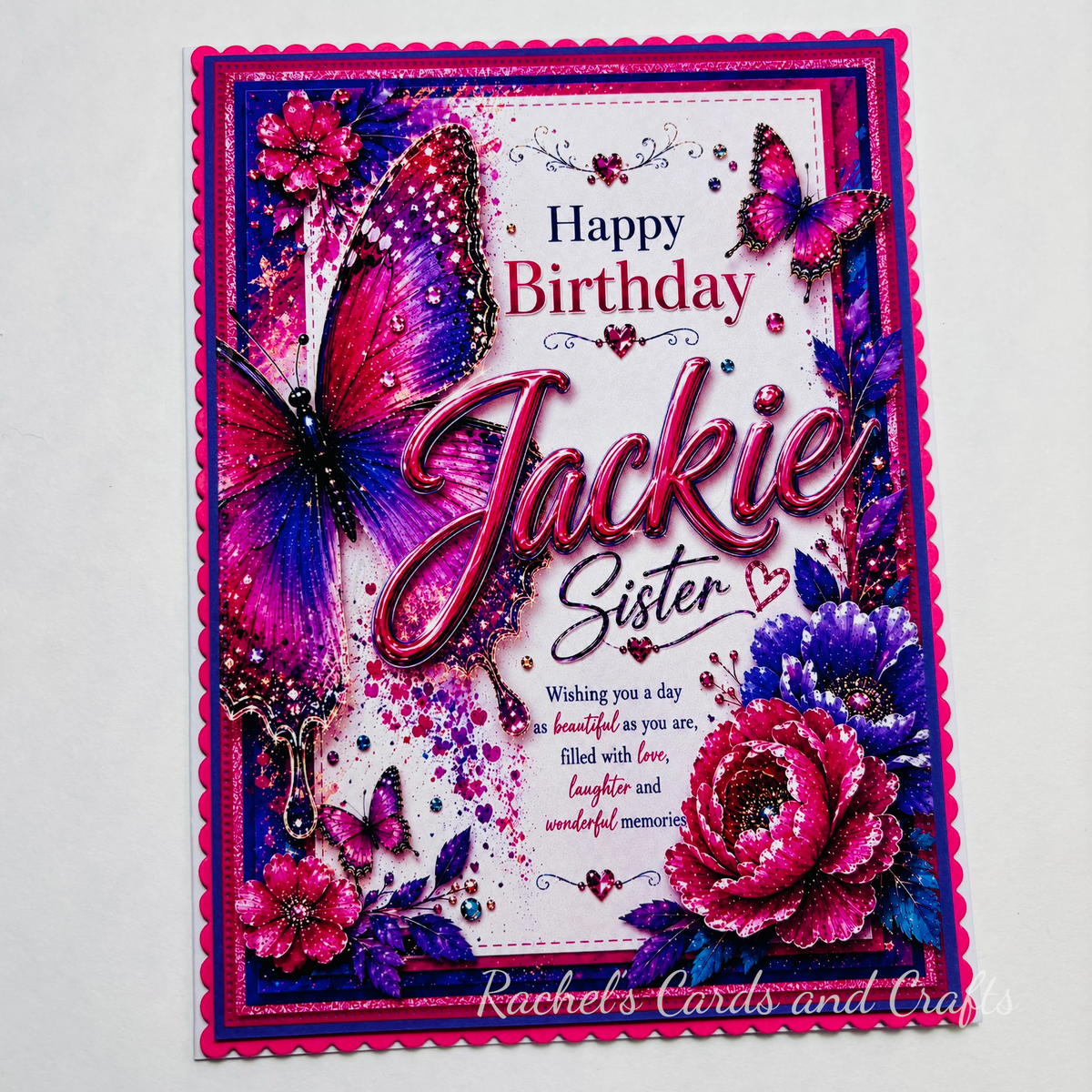 Personalised Butterfly Birthday Card