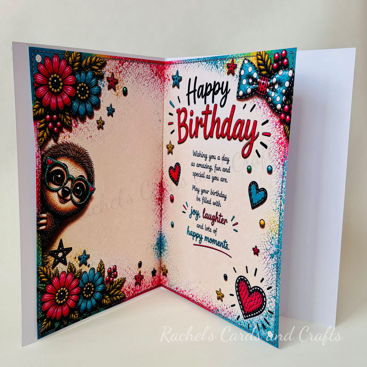 Personalised Quirky Sloth Birthday Card