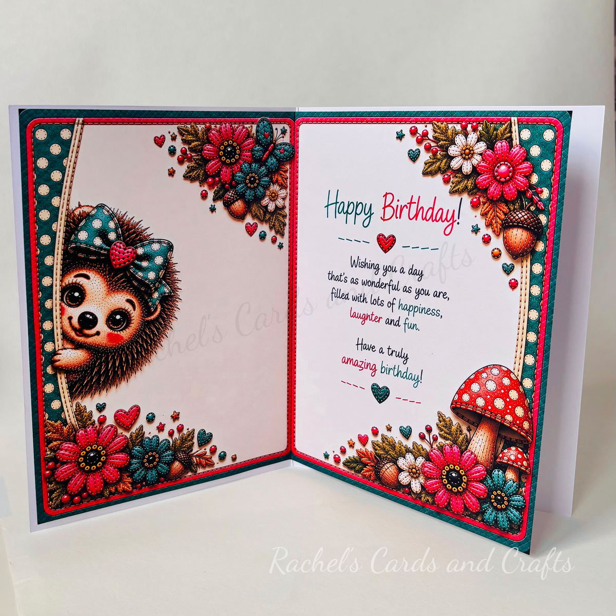 Personalised Quirky Hedgehog Birthday Card