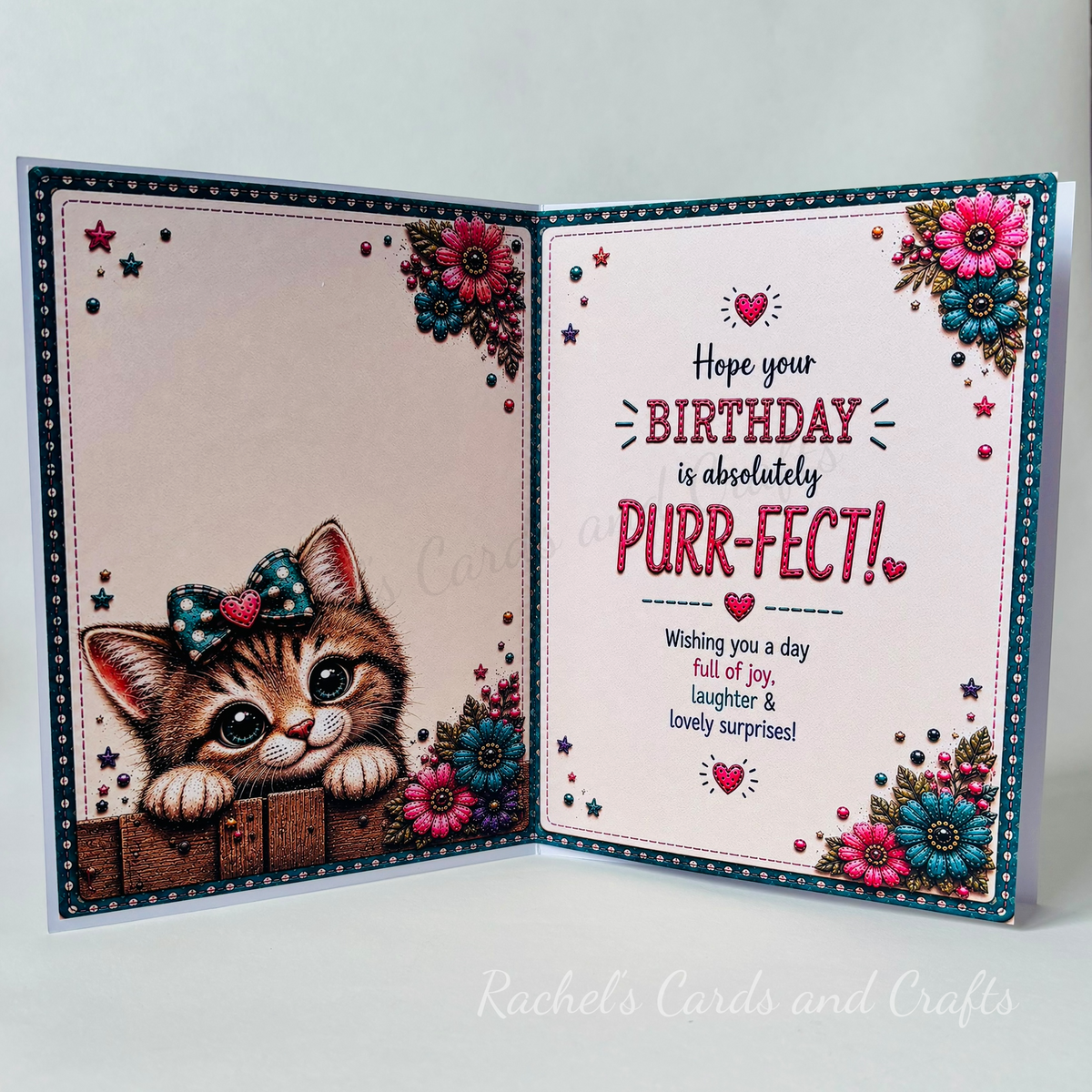 Personalised Quirky Cat Birthday Card