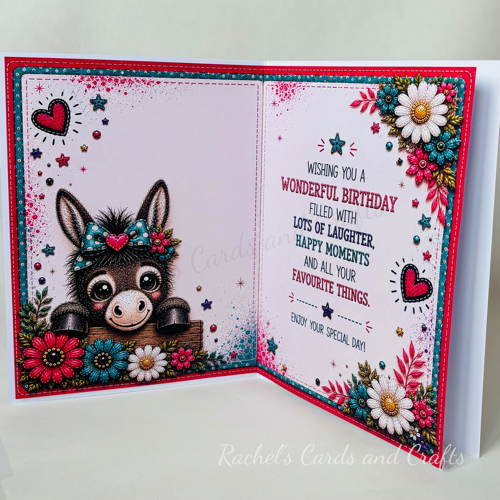 Personalised Quirky Donkey Birthday Card
