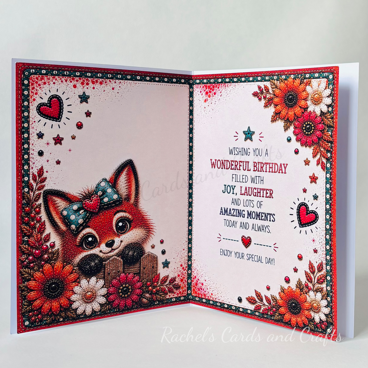 Personalised Quirky Fox Birthday Card