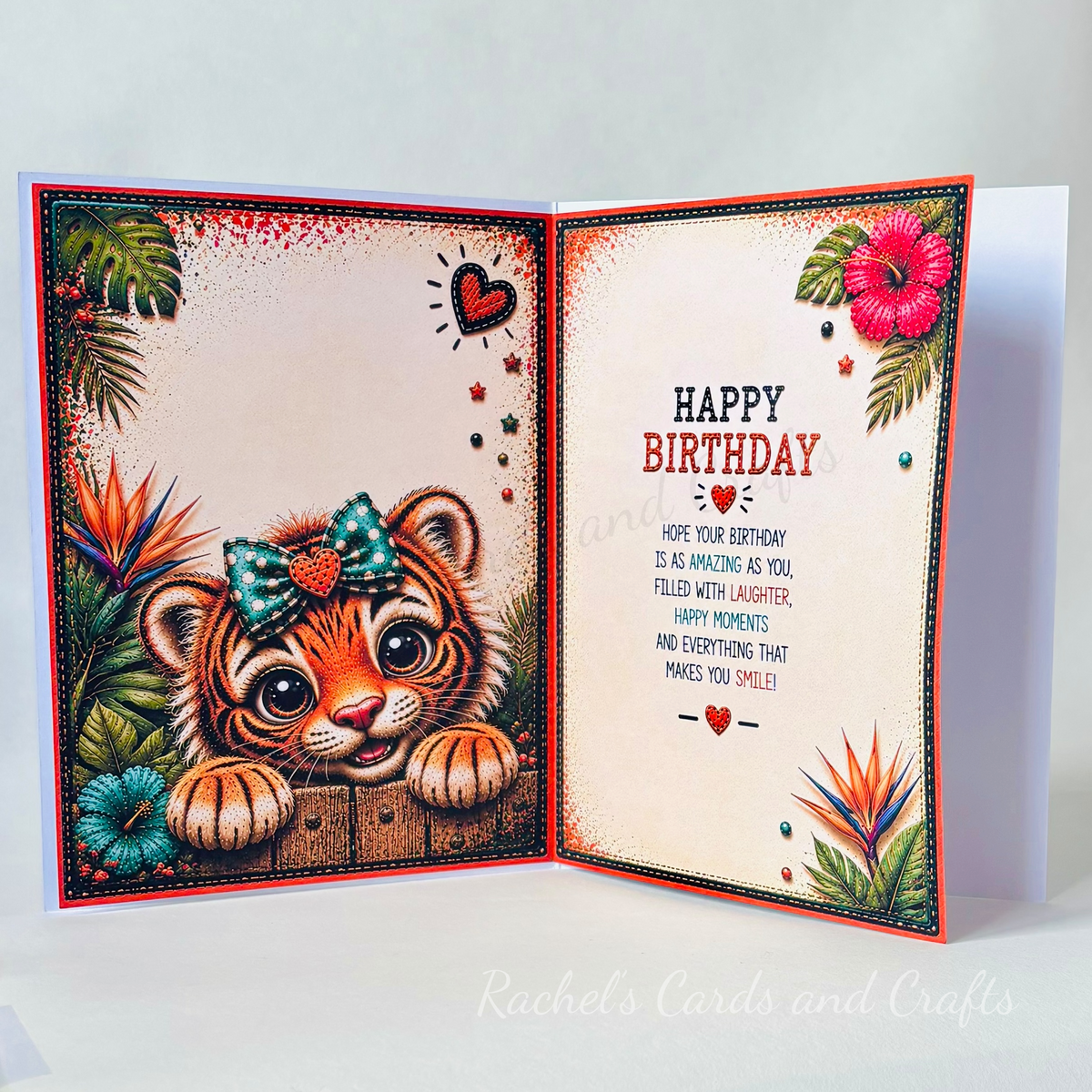 Personalised Quirky Tiger Birthday Card