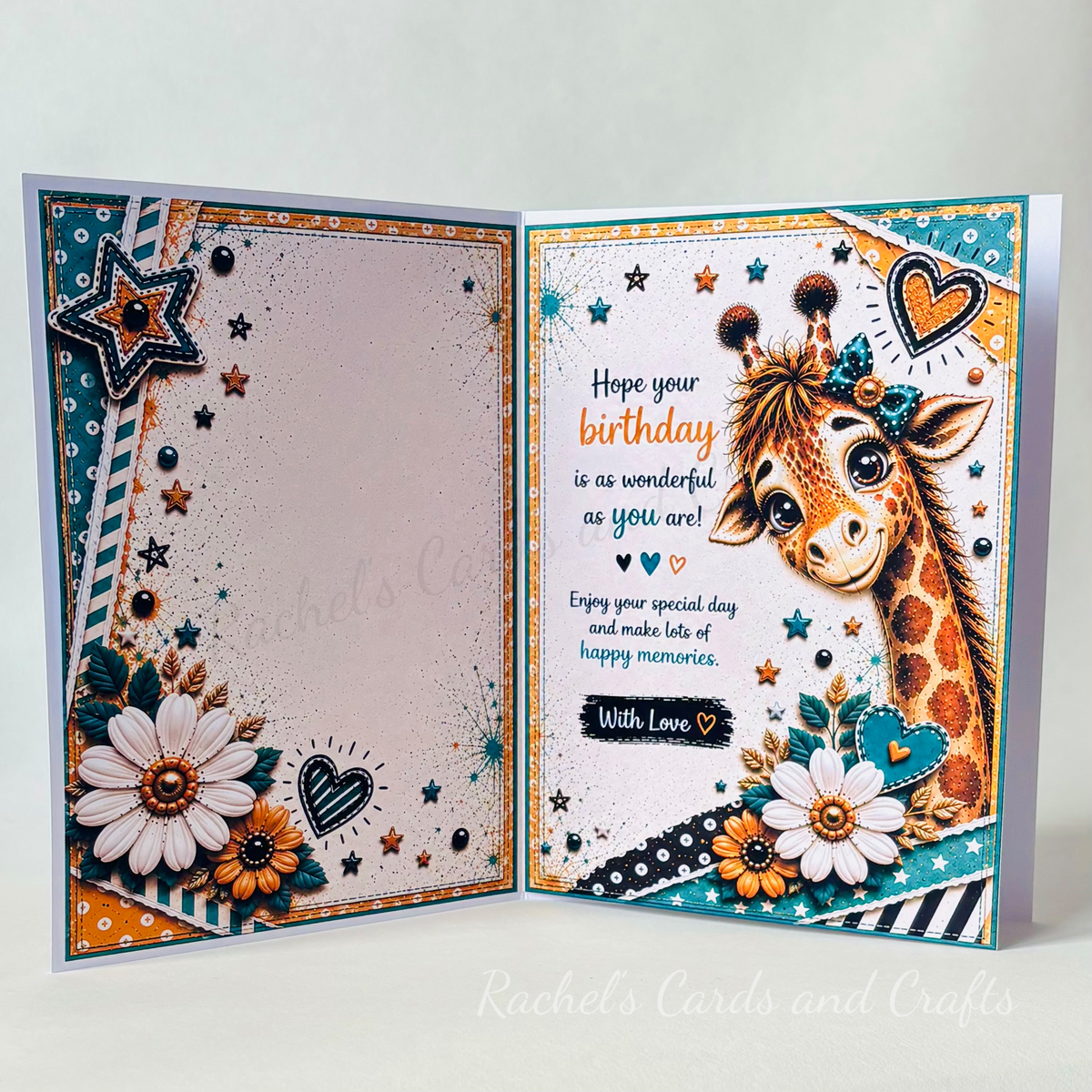 Personalised Quirky Giraffe Birthday Card