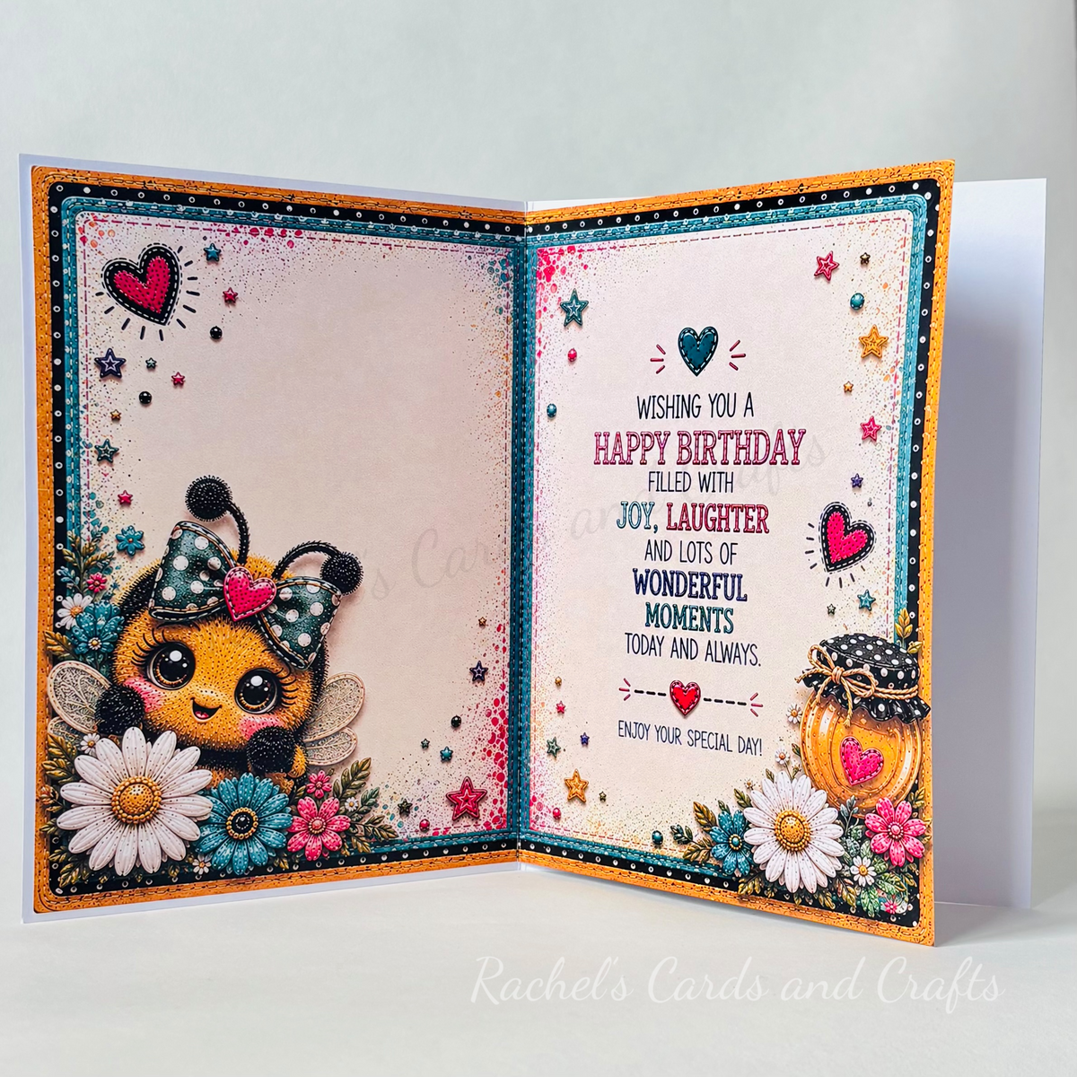 Personalised Quirky Bee Birthday Card