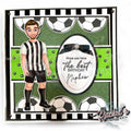 Personalised Football Character Birthday Card | Handmade Football Fan Birthday Card